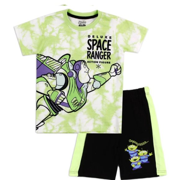 Disney Pixar Toy Story Boys 2-Piece Short Set | Buzz Lightyear T-Shirt & Shorts - Picture 1 of 3